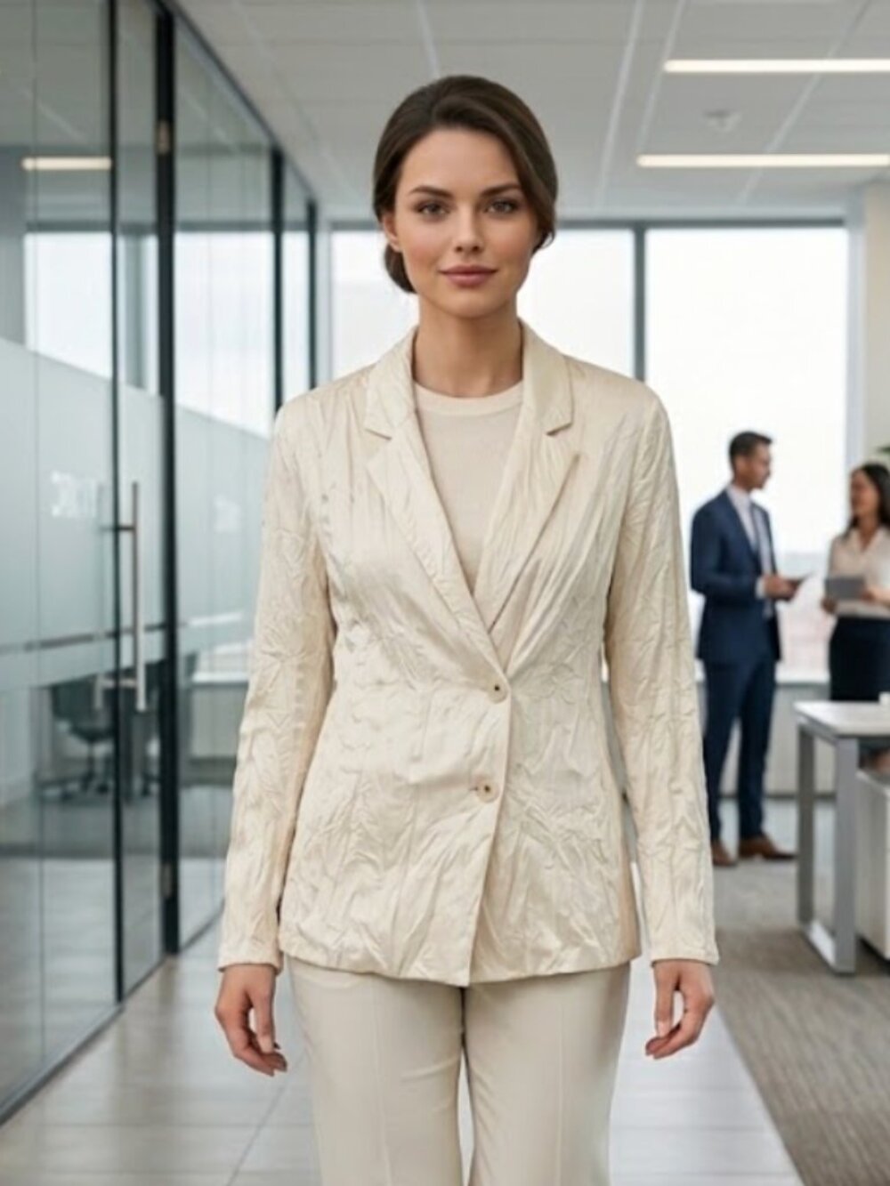 NWT Zara CREASED-EFFECT SATIN JACKET Medium Lightweight